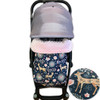 Magic Woodland Universal Fit Waterproof Footmuff photographed in Uppababy vista v2