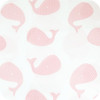 Whales Pink 100%  Cotton 
