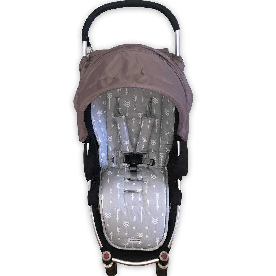 Arrows grey white pram liner universal fit