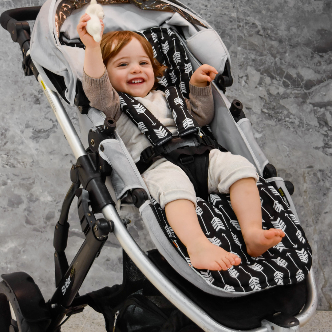 Pram Rts Arrows Black white pram liner universal fit