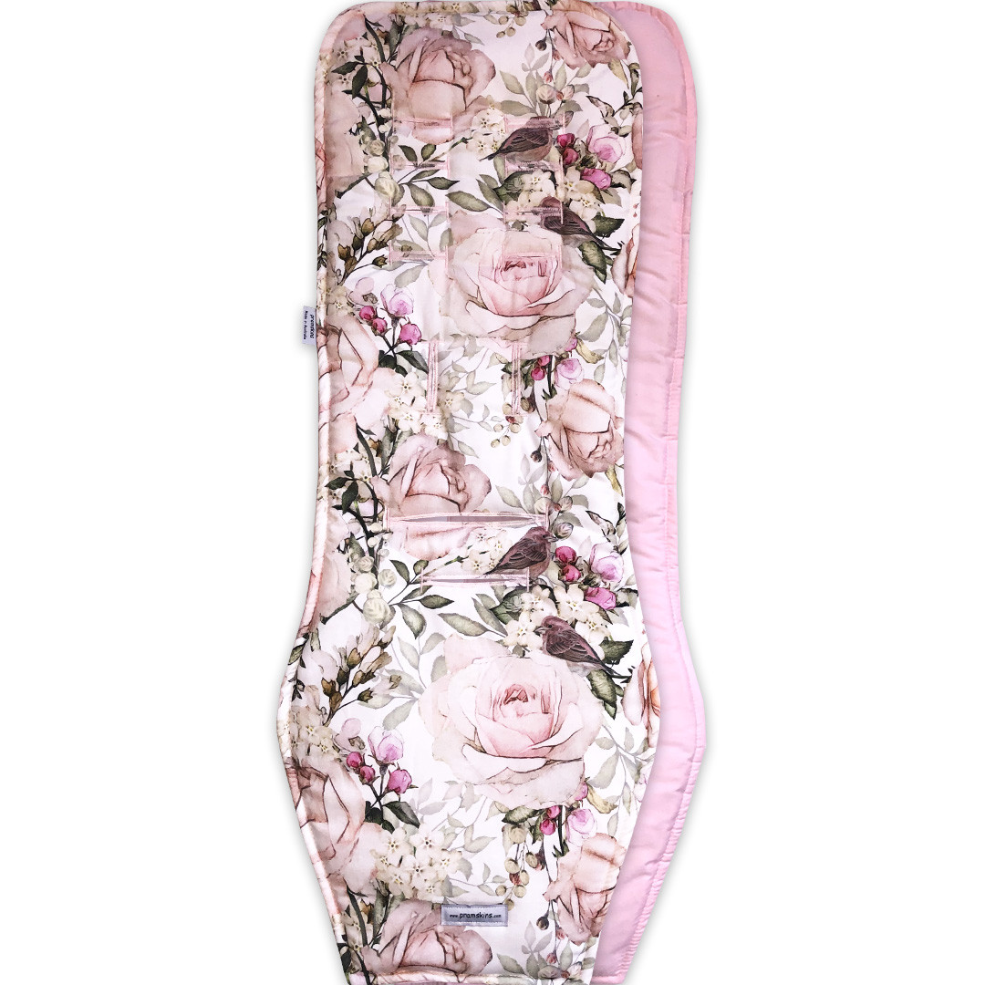 English Rose cotton pram liner to fit Baby Jogger City Mini GT