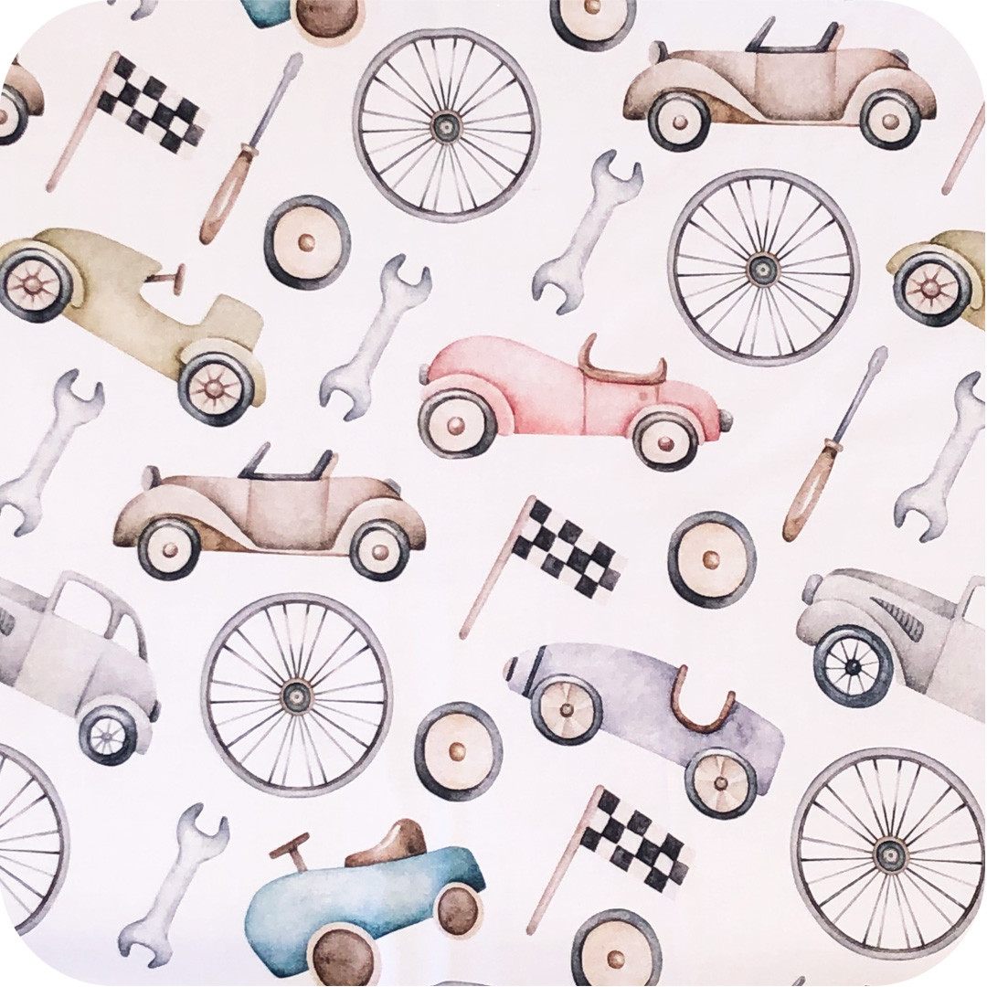 Retro cars cotton pram liner to fit Joolz Geo - Main Image