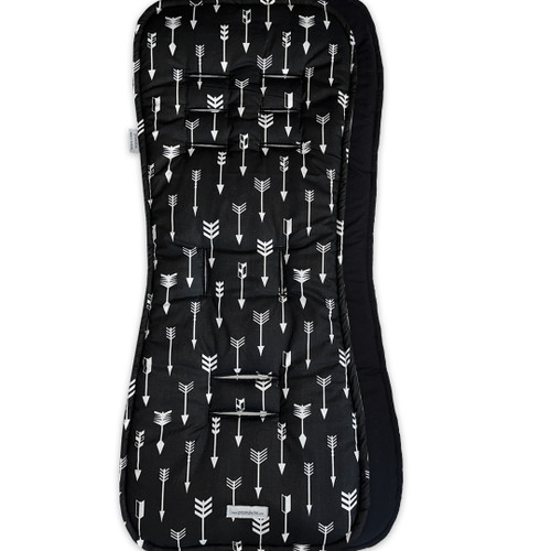 Arrows Black & White Cotton Pram Liner to fit Mountain Buggy