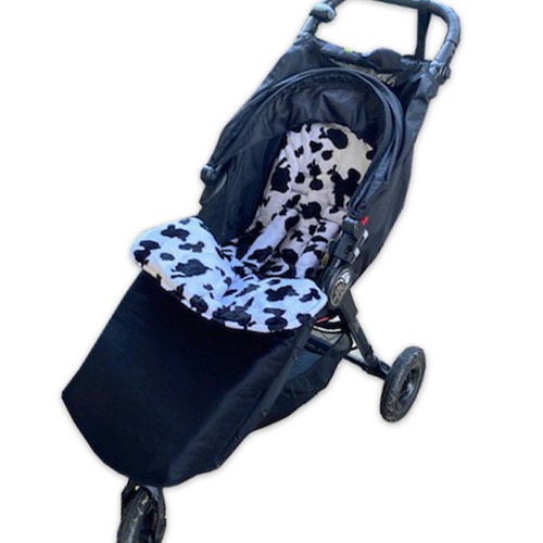 Faux Fur Black & White Waterproof Snuggle Bag to fit Baby Jogger City Mini GT