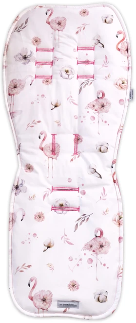 Flamingo Floral Pink Cotton Pram Liner for Uppababy