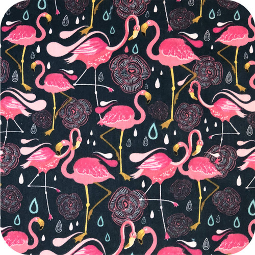 Flamingo Navy 100% Cotton