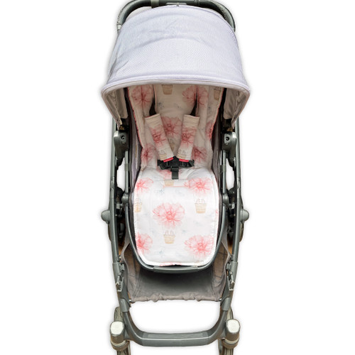 Up and Away Floral Universal Fit Cotton Pram Liner 