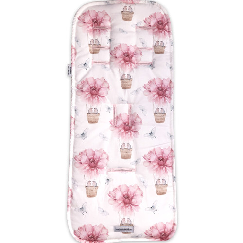 Up and Away Floral Pink Cotton Pram Liner to fit Mountain Buggy Nano/Cosmopolitan
