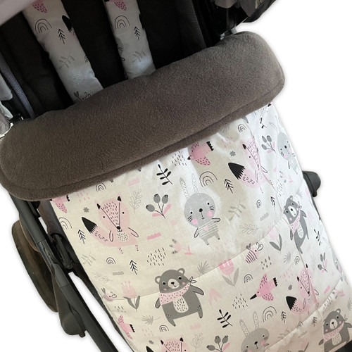 Scandi Woodland Pink Snuggle Bag for Uppababy Minu 