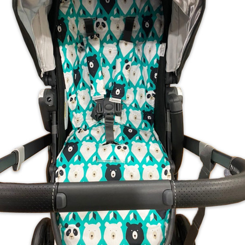 Geo Bears Teal Cotton Pram Liner to fit Uppababy 