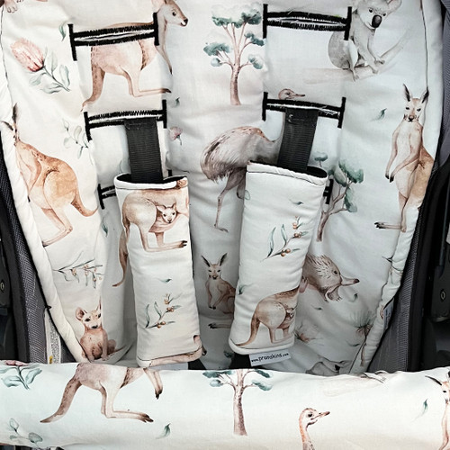 Cute Australian Animals Cotton Pram Liner for Uppababy Ridge