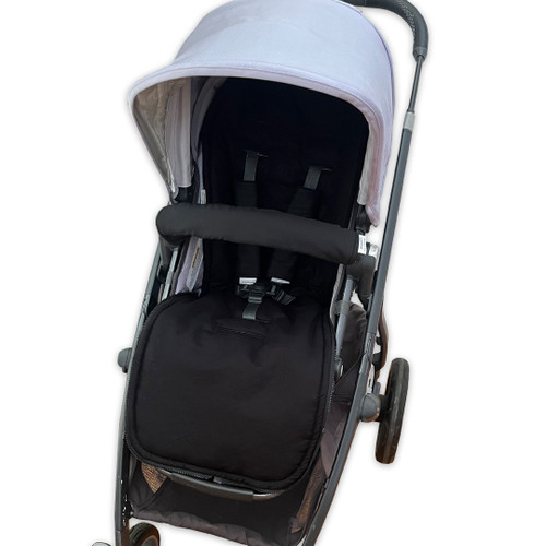 Jet Black pram liner for Uppababy - sample sale (strap covers and bumper bar cover optional)