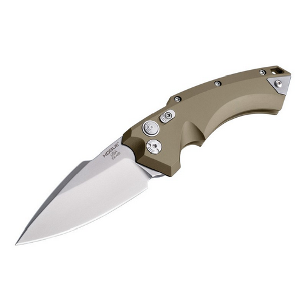 HOGUE GRIPS 743108345146 EX-A05 4  Folder CPM154 Spear Point Blade Tumbled Finish - Flat Dark Earth Aluminum Frame (A)