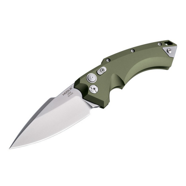 HOGUE GRIPS 743108345313 EX-A05 3.5  Folder CPM154 Spear Point Blade Tumbled Finish - OD Green Aluminum Frame (A)