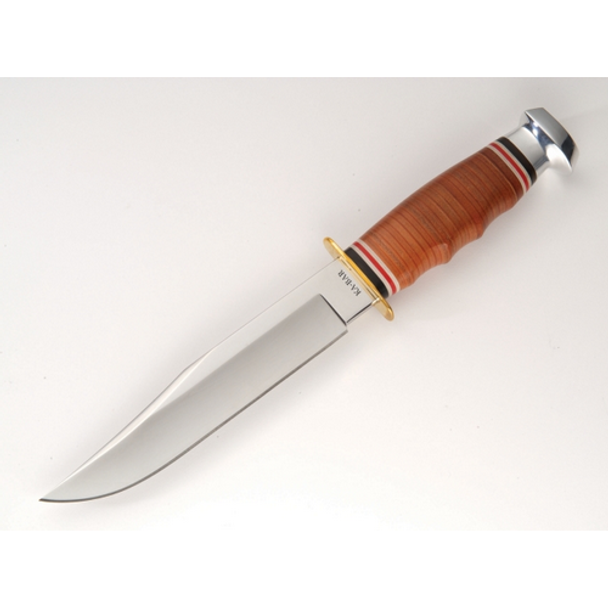 KA-BAR 617717212369 BOWIE-STACKED LEATHER HANDLE,