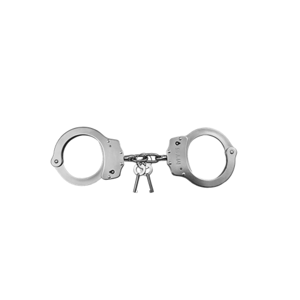 MACE 022188100044 MTS nickel plated chain link handcuff