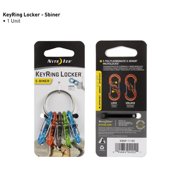 NITE-IZE 094664040021 KeyRing Locker - S-Biner