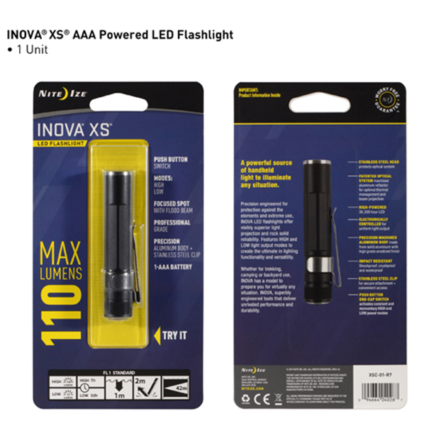 NITE-IZE 094664040267 INOVA XS LED Flashlight - Black