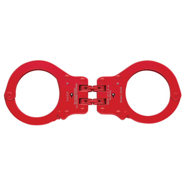 PEERLESS HANDCUFF COMPANY 817086010775 850CR Colored Hinged Handcuff, Red