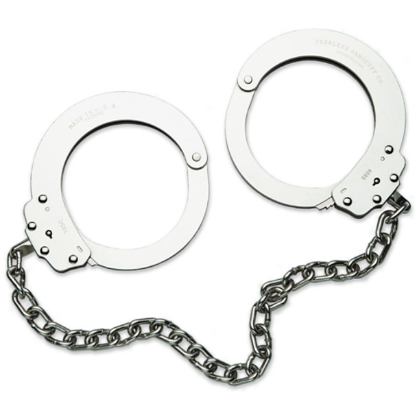 PEERLESS HANDCUFF COMPANY 817086010553 705C Oversized Leg Irons Nickle