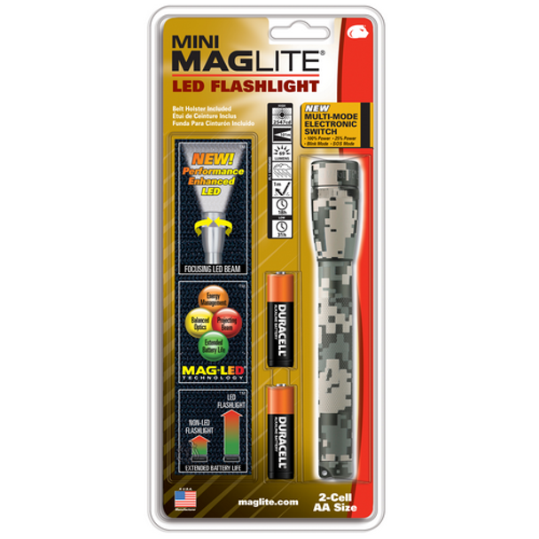 MAGLITE 038739532424 Universal Camo Mini Mag LED Flashlight 2-Cell AA