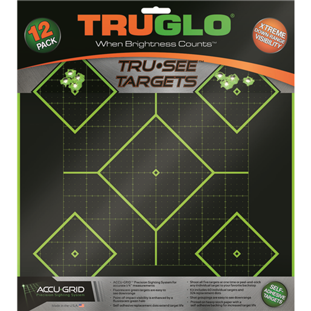 TRU-GLO 788130019061 TARGET 5-DIAMOND 12X12 12PK