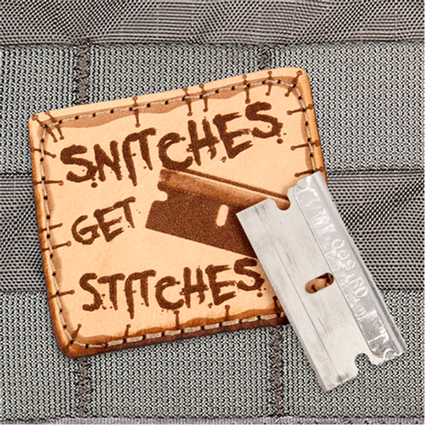 Violent Little Machine Shop 858623007513 Snitches Get Stitches Patch