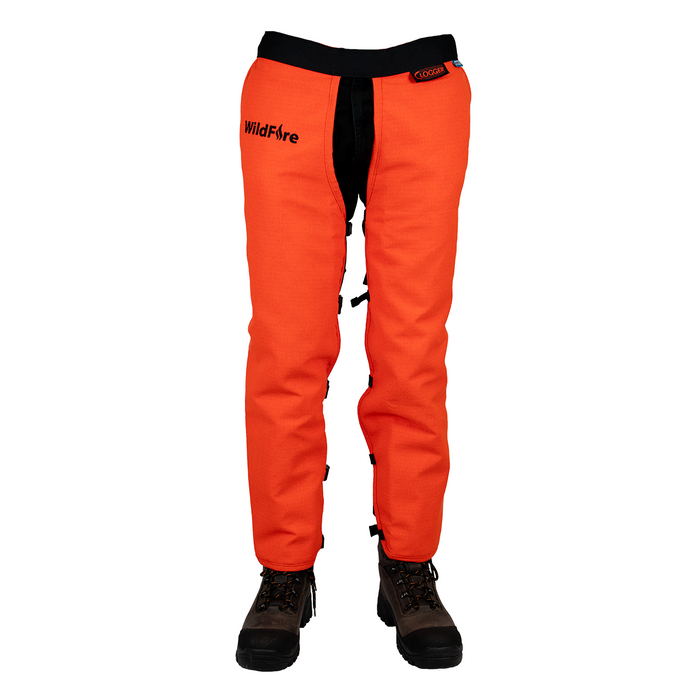 Orange Wildfire Chaps Front View