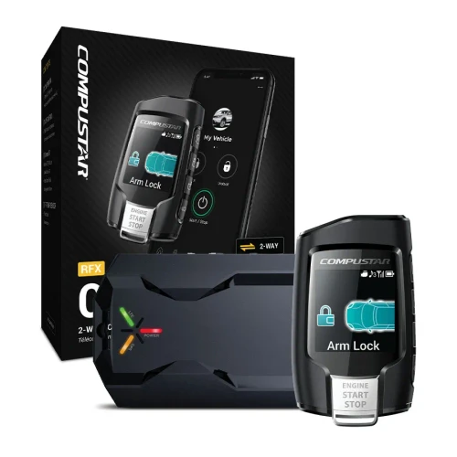 Compustar Q9 (LTE) 2-Way FM LCD Remote Kit, Includes Drone Mobile