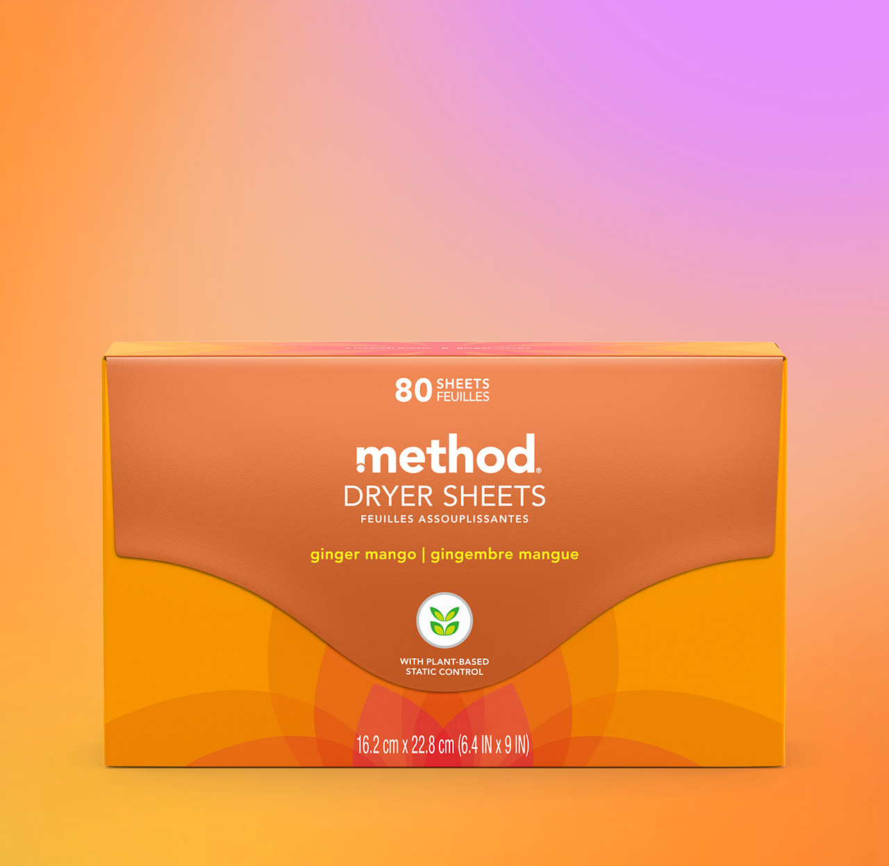 method Dryer Sheets, Ginger Mango, 80 ct