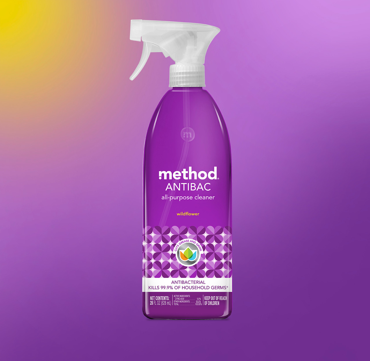 method Antibacterial AllPurpose Cleaner, Wildflower, 28 oz