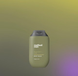 Front of Method Travel Size Bergamot + Lime body wash 3.4 fl. oz. displayed in a
chartreuse bottle.