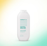 Front of Method Coconut Milk body wash 18 fl. oz. displayed in a light gray bottle.