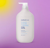 Front of Method Simply Nourish body wash 28 fl. oz. displayed in a light gray bottle.