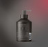 Back of Vetiver and Amber gel hand wash in matte black reusable hand soap dispenser.