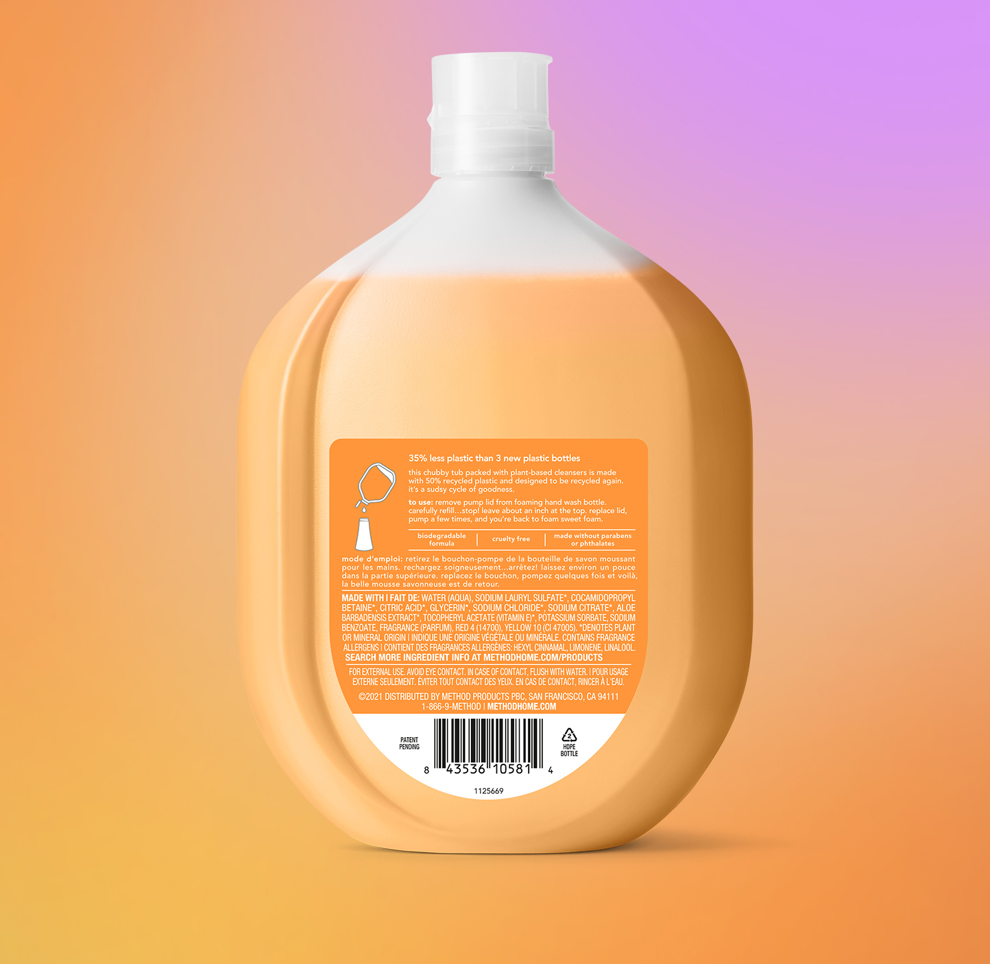 Bay Rum & Orange Scented Foaming Hand Soap Refills