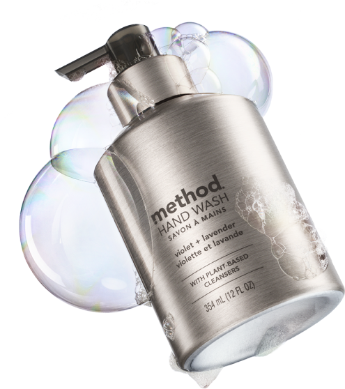 Violet + Lavender Aluminum gel hand wash floating bottle