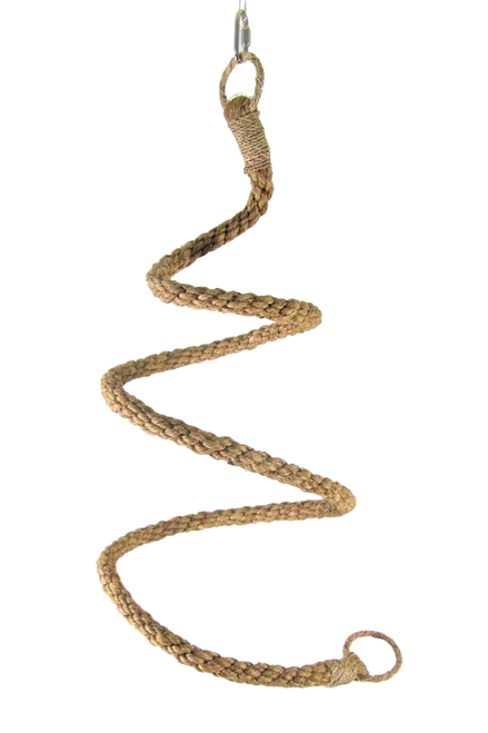 Planet Pleasures 4 Ringe Kette 43,2 Cm - Kleines Vogelspielzeug Für Papageien, Handgefertigt Aus Natürlichen Materialien