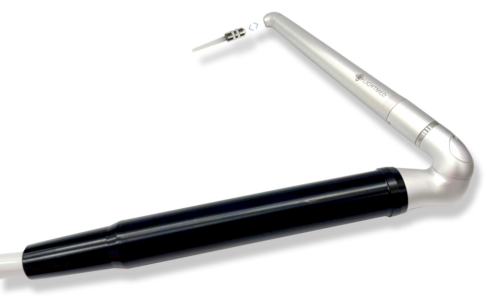 Fiberless Core Tech handpiece with integrated laser cavity
