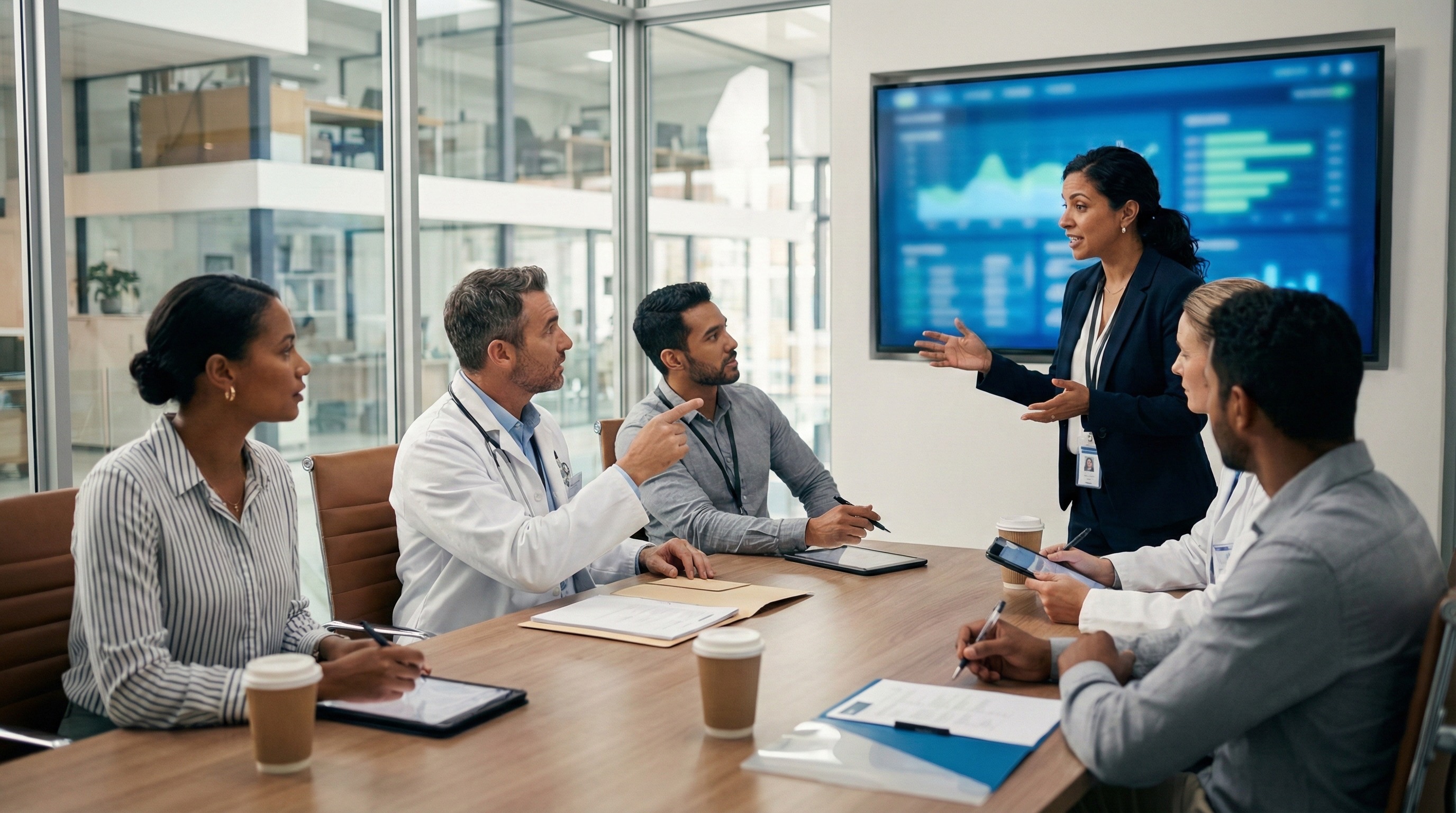 Medical professionals at a LIGHTMED product showcase event