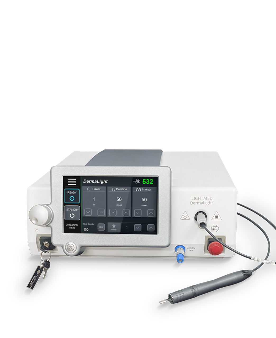 DermaLight 532 KTP aesthetic laser with handpiece by LIGHTMED