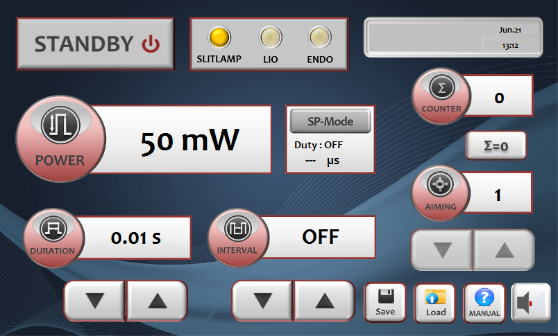 LIGHTLas 810 touchscreen interface