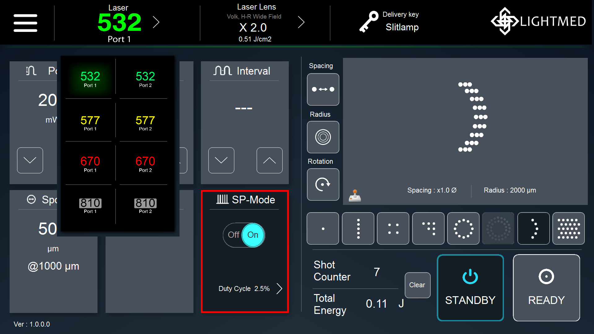TruScan Pro V2.0 touchscreen interface