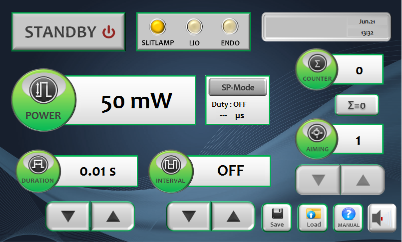 LIGHTLas 532 touchscreen interface