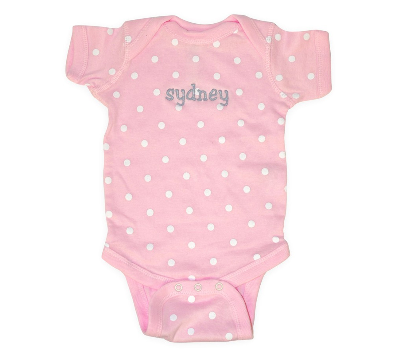 PERSONALIZED POLKA DOT ONESIE | Baby Be Hip