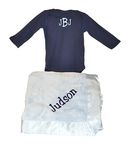 PERSONALIZED BLANKET AND ONESIE GIFT SET FOR BABY Baby Be Hip