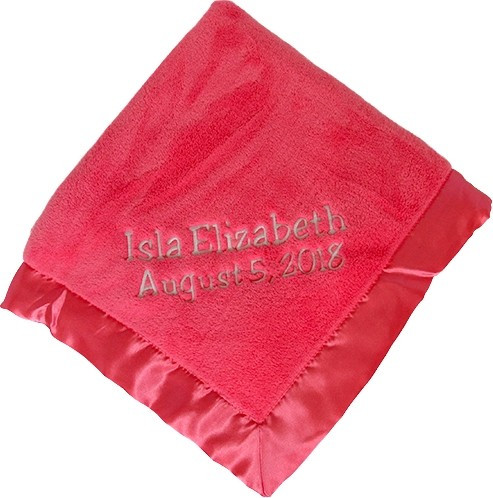 PERSONALIZED PREMIUM SATIN TRIM MICROFIBER BLANKET Baby Be Hip