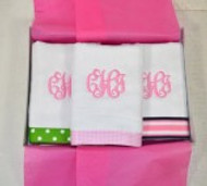 monogrammed baby burp cloths