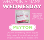 WHAT’S IN A NAME WEDNESDAY DEAL: PEYTON SET OF 2 BURP CLOTHS WHAT’S IN A NAME WEDNESDAY DEAL: PEYTON SET OF 2 BURP CLOTHS