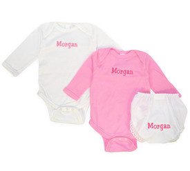 long sleeve onesie and baby bloomer